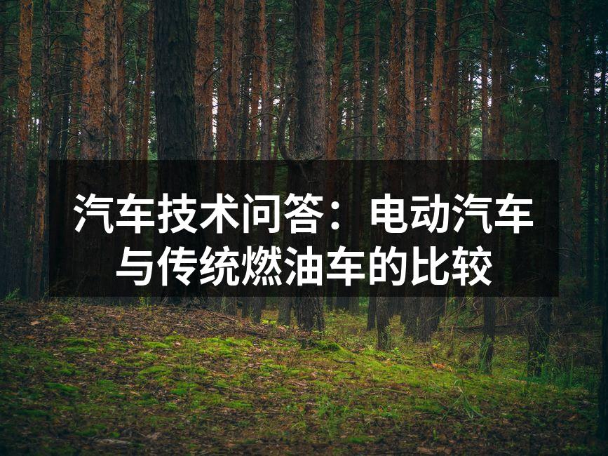 电动汽车展示与传统燃油车的对比